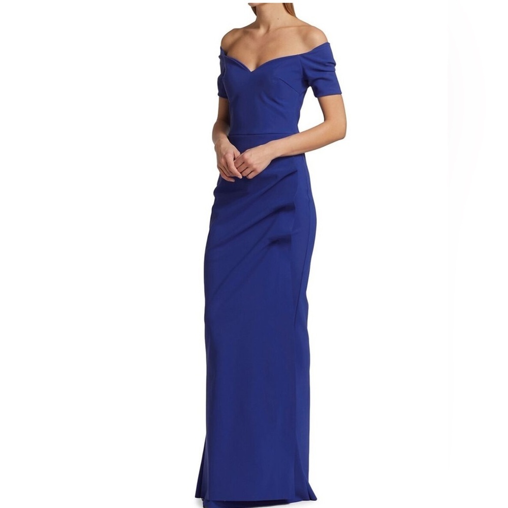 Chiara Boni Blue Off-Shoulder Dress - Picture 2 of 10